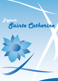 Carte Bonne Fête Catherine Avec Un Bouquet : Envoyer Une Carte Sainte ...